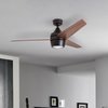 Honeywell Ceiling Fans Eamon, 52 in. Ceiling Fan with  Light & Remote Control, Bronze 50603-40